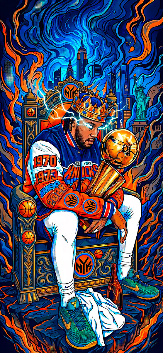 jalen brunson knicks champions wallpaper